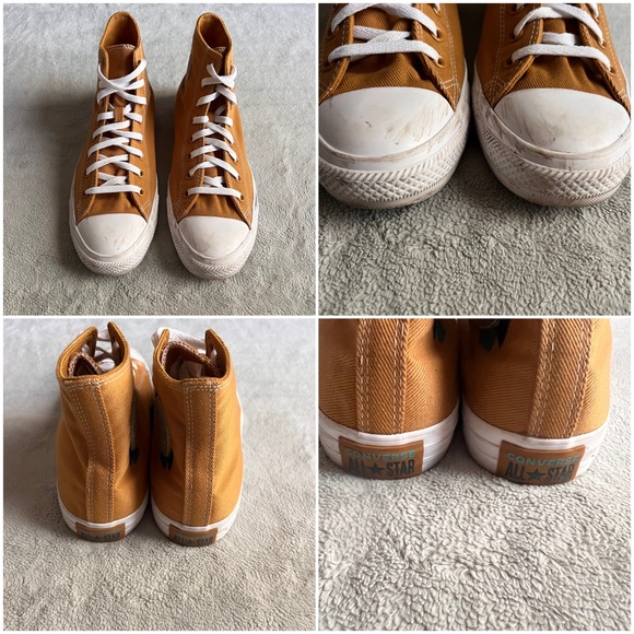 Converse Chuck Taylor All-Star Hi Top Wheat Turbo Sneaker Mens 10 Womens 12 - Picture 4 of 14